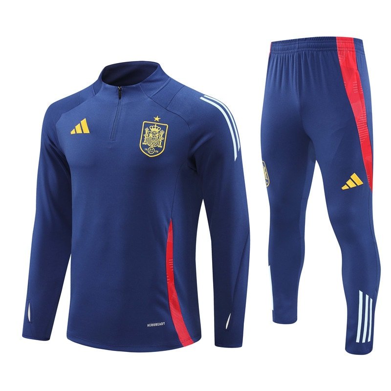 2425 Spain light deep blue training suit S-XXL2