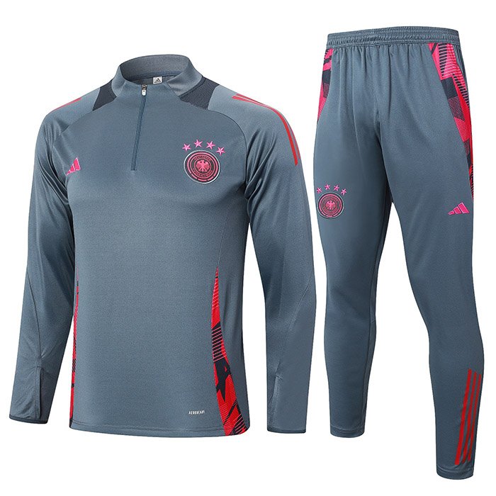 B842 2425 Germany grey half zipper training suit S-XXL
