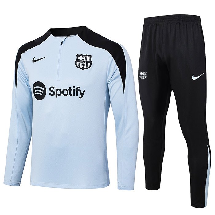 B843 2425 Barcelona half zipper light blue training kit S-2XL