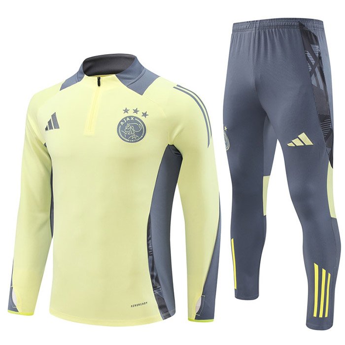2425 Ajax half zipper light yellow training suit Size S-XXL