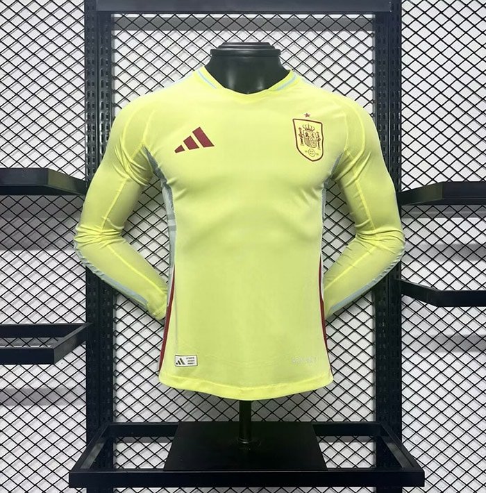 Spain 2024/25 Euro away Long Sleeves Player Version