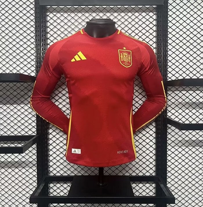Spain 2024/25 Euro Home Long Sleeves Jersey &ndash; Player Version