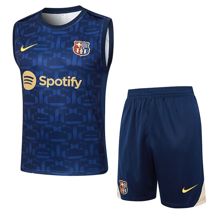 D1091 2425 Barcelona training suit deep blue vest S-XXL