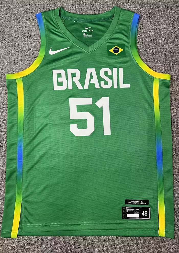 Brazil 2024/25 Basketball Jersey green NO.51 S-2XL