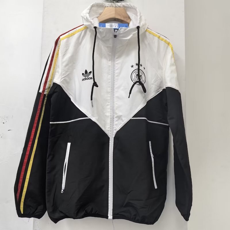 Germany 2024/25 Euro black and white windbreaker