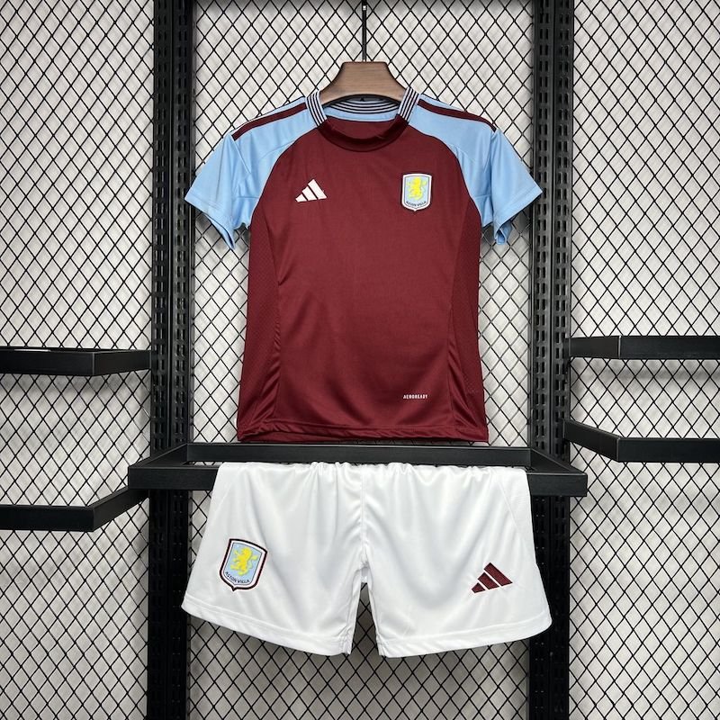 Aston Villa 2024/25 Home Kids Kit