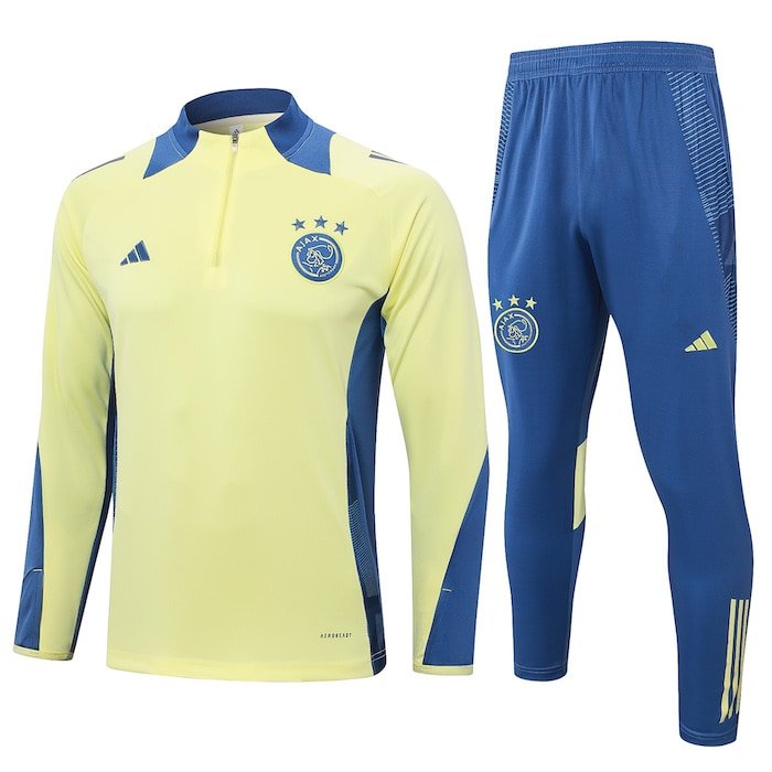 B876 2425 Ajax half zipper light yellow training suit Size S-XXL