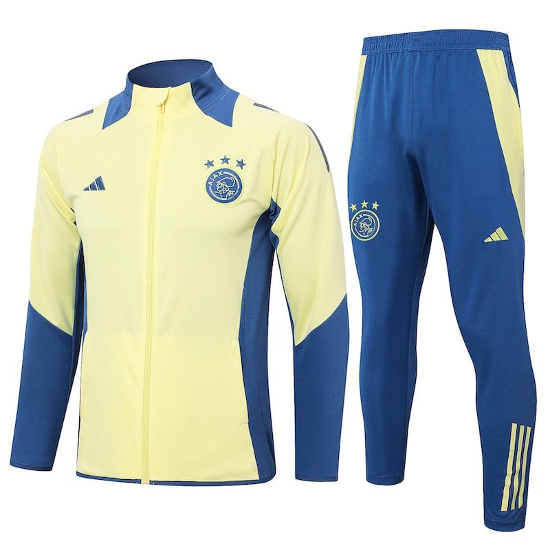 A769 2425 Ajax half zipper light yellow training suit Size S-XX