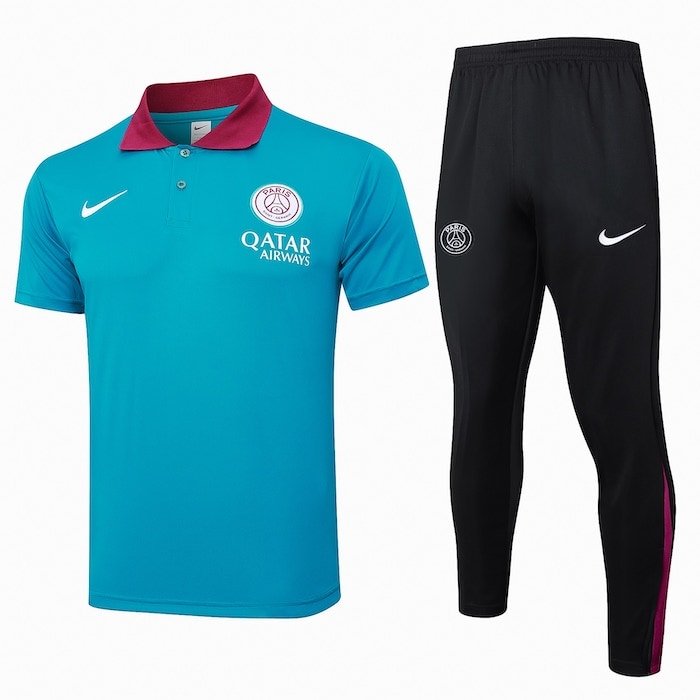C1125# 2425 Polo PSG lake blue kit S-XXL