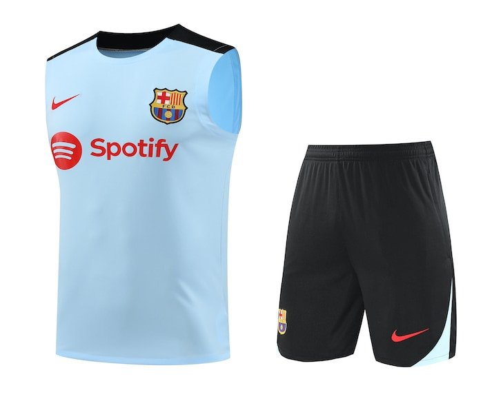2425 Barcelona training suit light blue vest S-XXL
