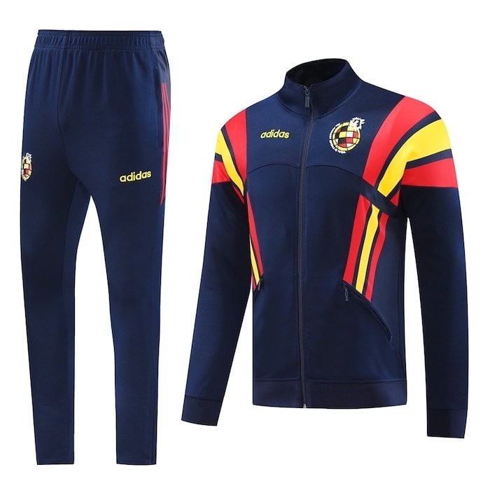 2425 spain long zipper deep blue  training suit S-XXL