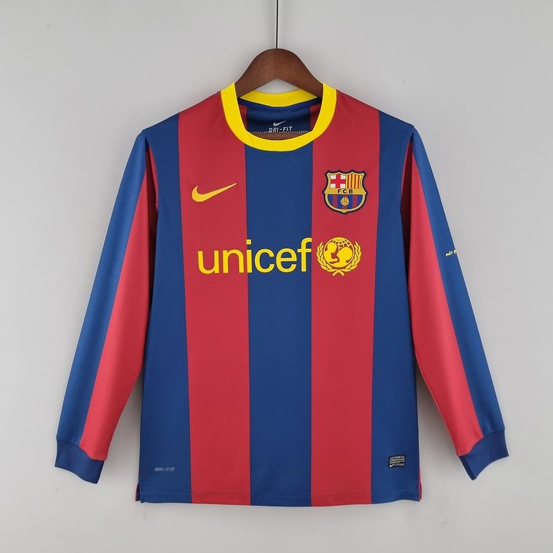 2010/11 Retro Barcelona home long sleeve S-XXL