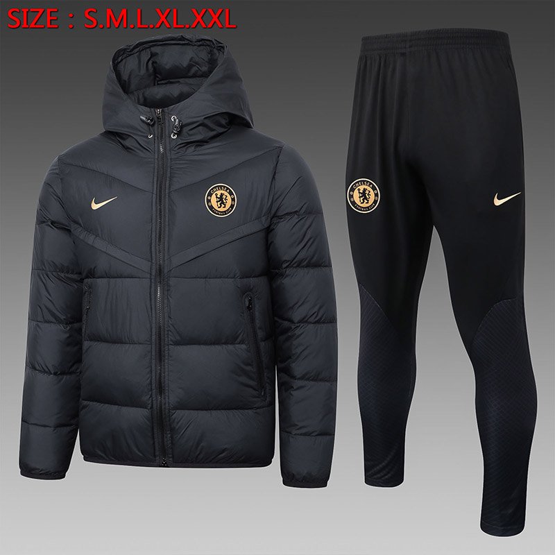 23/24 Chelsea black cotton coat S-2XL