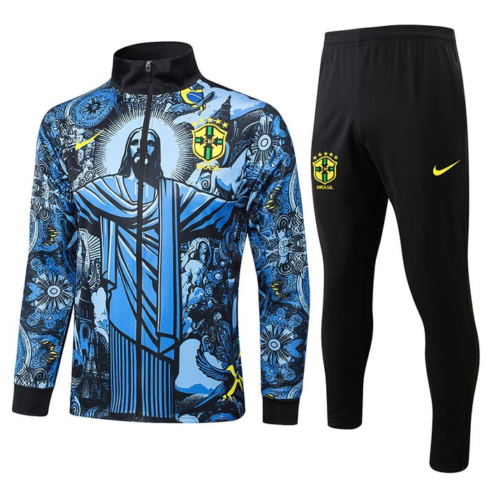 A814 2425 Brazil long zipper gray blue kit S-2XL