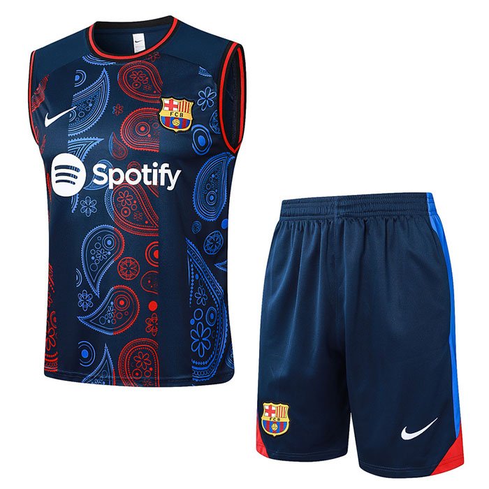 D1193 2425 Barcelona training suit light blue vest S-XXL