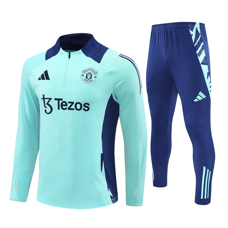 2425 Manchester United half zipper Blue kit S-2XL