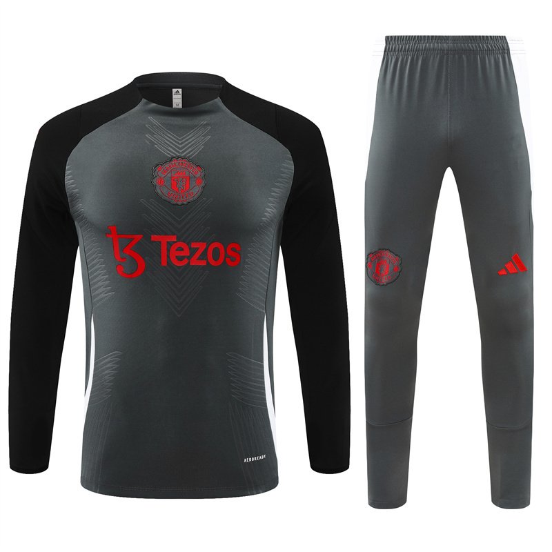2425 player Manchester United half zipper Dark Gray kit S-2XL
