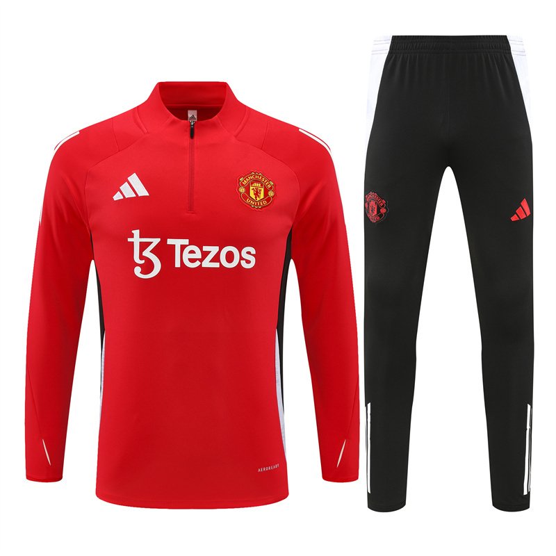 2425 Manchester United half zipper Red kit S-2XL