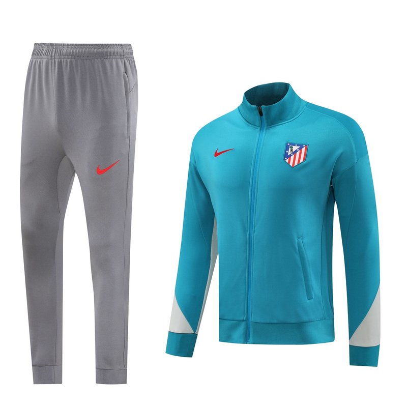 2425 Atletico Madrid long zipper light blue kit S-XXL