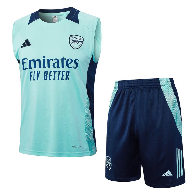 2425 Arsenal united deep light green vest kit S-XXL