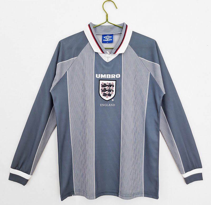 1996 Retro England long sleeve away S-XXL