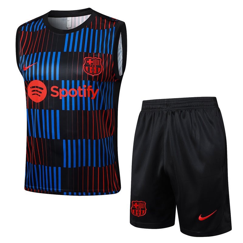 D1221 2425 Barcelona black vest training suit S-XXL