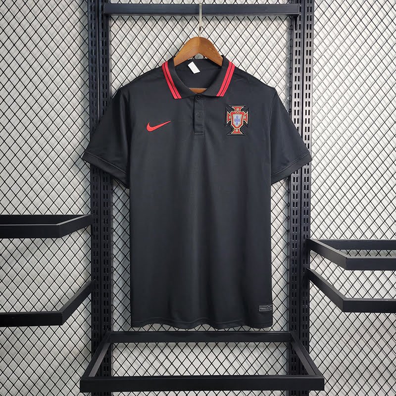 23-24 PORTUGAL BLACK POLO SIZE S-XXL