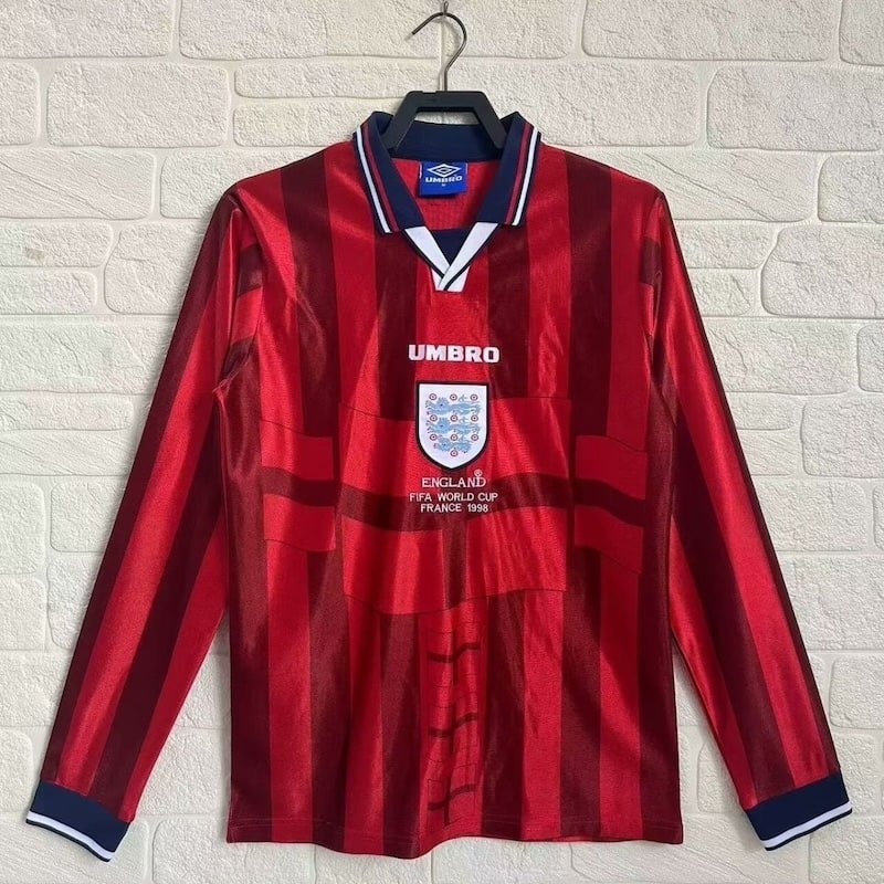 1998 Retro England long sleeve away S-XXL
