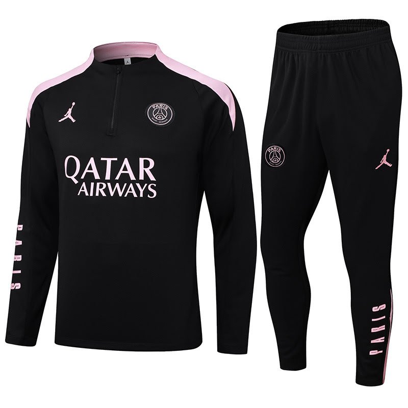 2425 half zipper paris black with pink kit S-2XL