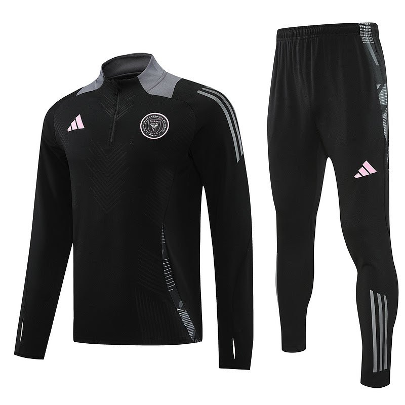 2425 MIAMI half zipper black training suit S-XXL