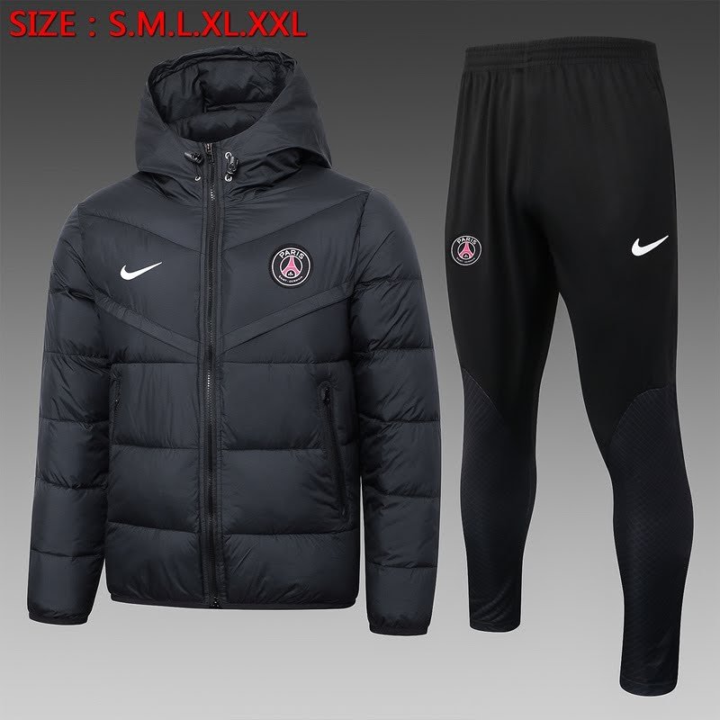 23/24 PSG black cotton jacket S-2XL