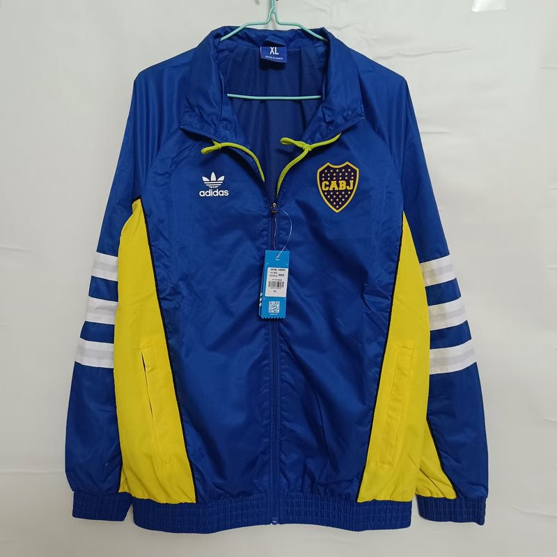 2425 Windbreaker boca blue and yellow Size S-XXL