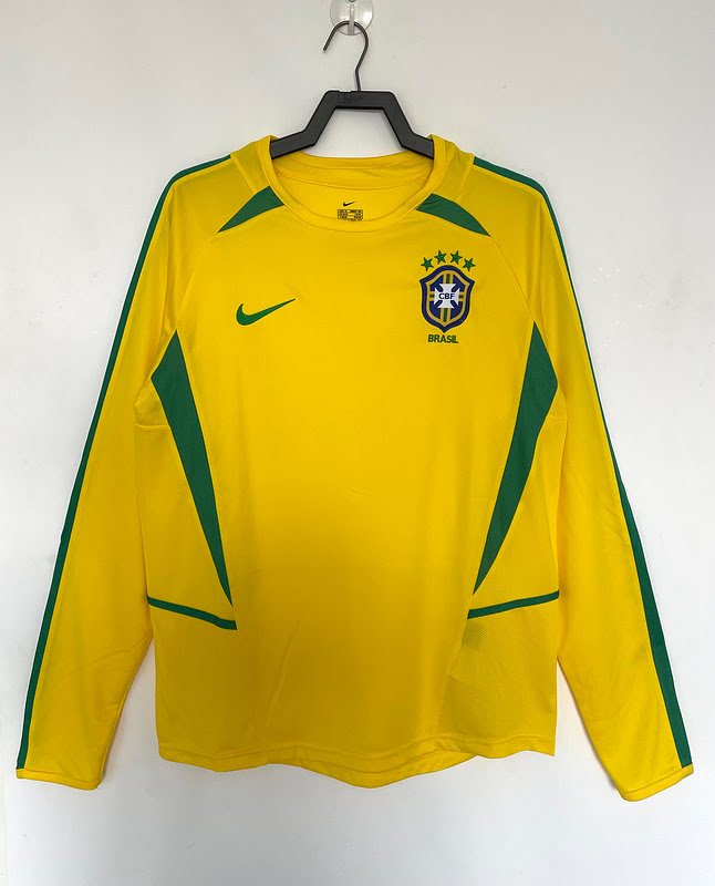 Retro 2002 Brazil home long sleeve S-XXL