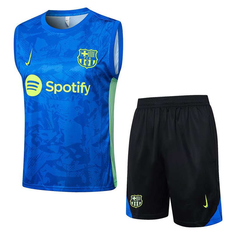 D1240 2425 Barcelona Colorful Blue vest training suit S-XXL