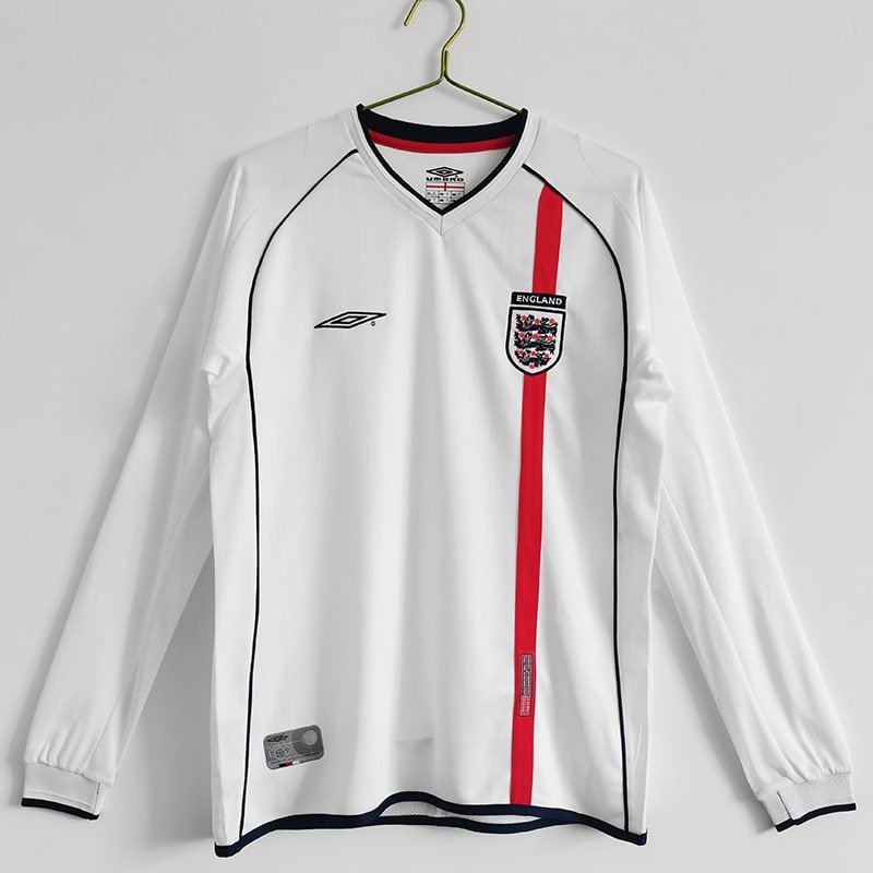 Retro 2002 England home long sleeves S-XXL