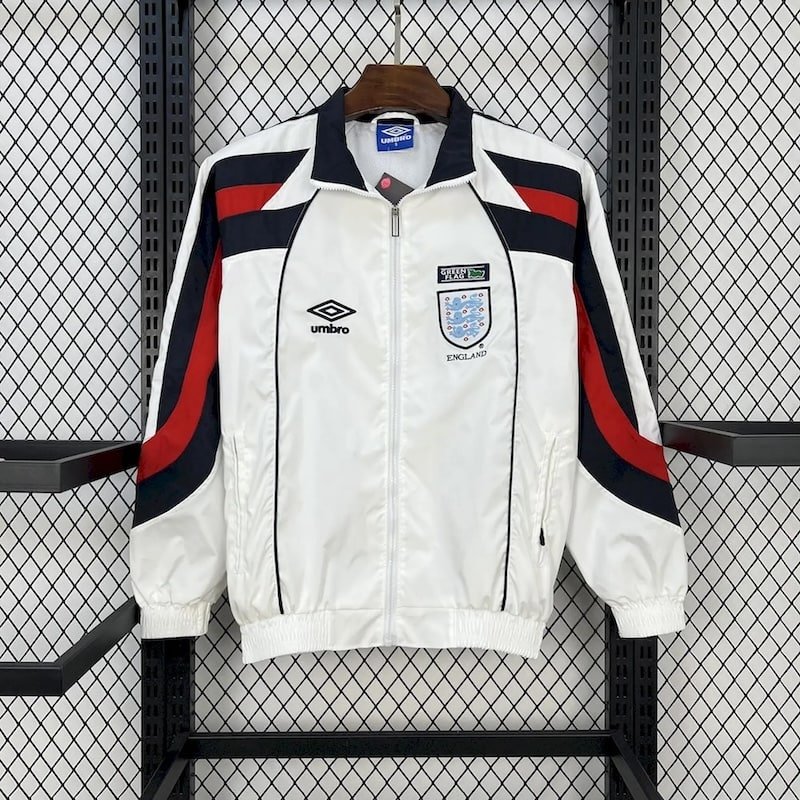Retro 1998-99 England white windbreaker S-2XL