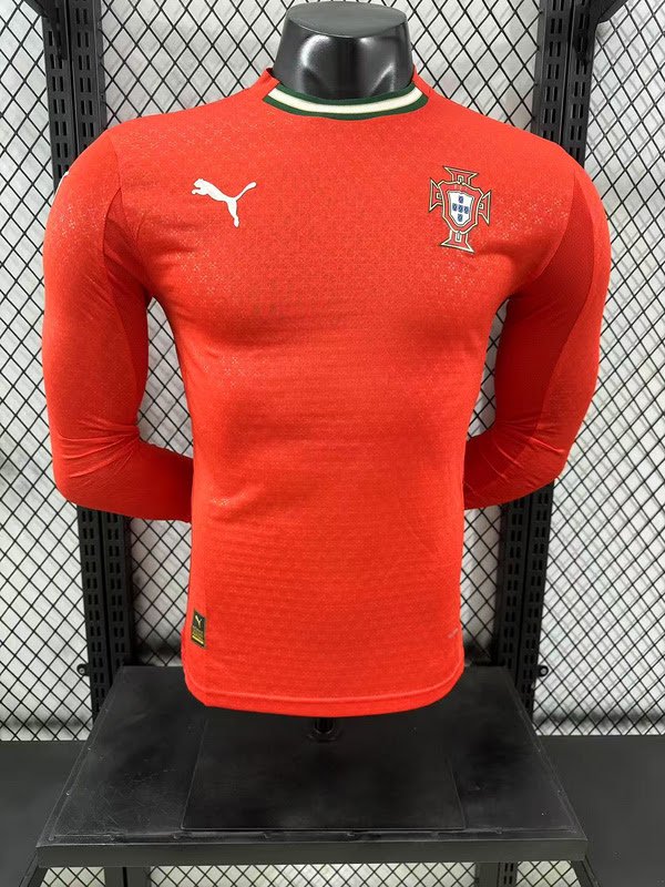 Portugal 2025/26 Home Player Jersey Long Sleeve S-XXL