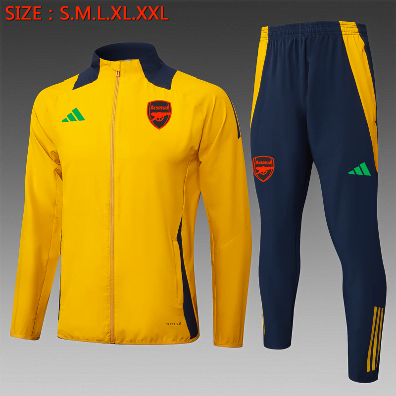 A855 2425 long zipper Arsenal yellow S-XXL