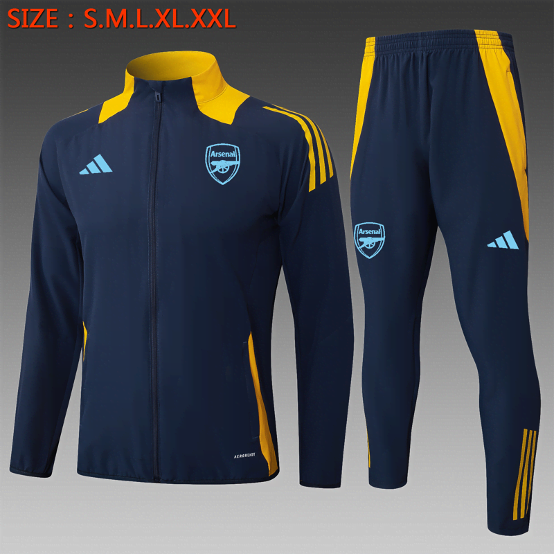 A862 2425 long zipper Arsenal sapphire S-XXL