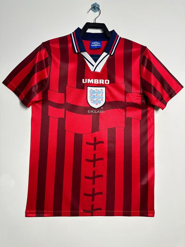 1998 Retro England away Red S-XXL