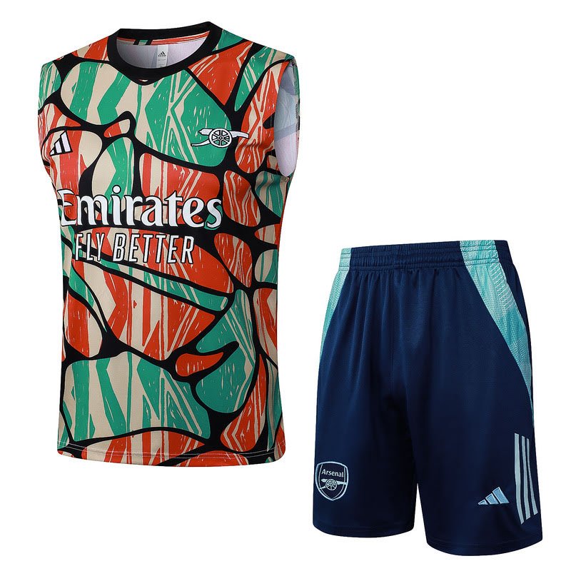 D1246 2425 Arsenal red with green camouflage taining vest kit S-XXL