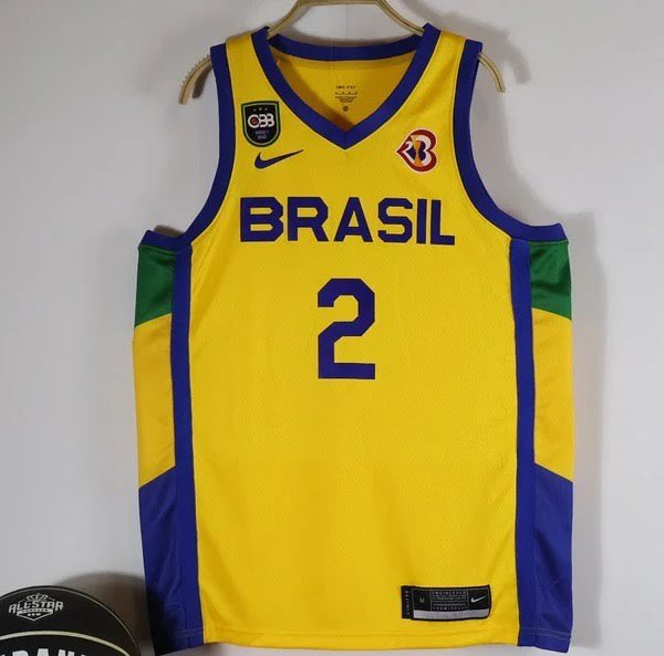 Brazil 2024/25 #2 Home Basketball Jersey