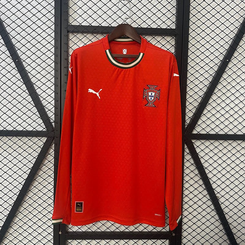 Portugal 2025/26 Home Jersey Long Sleeve S-XXL