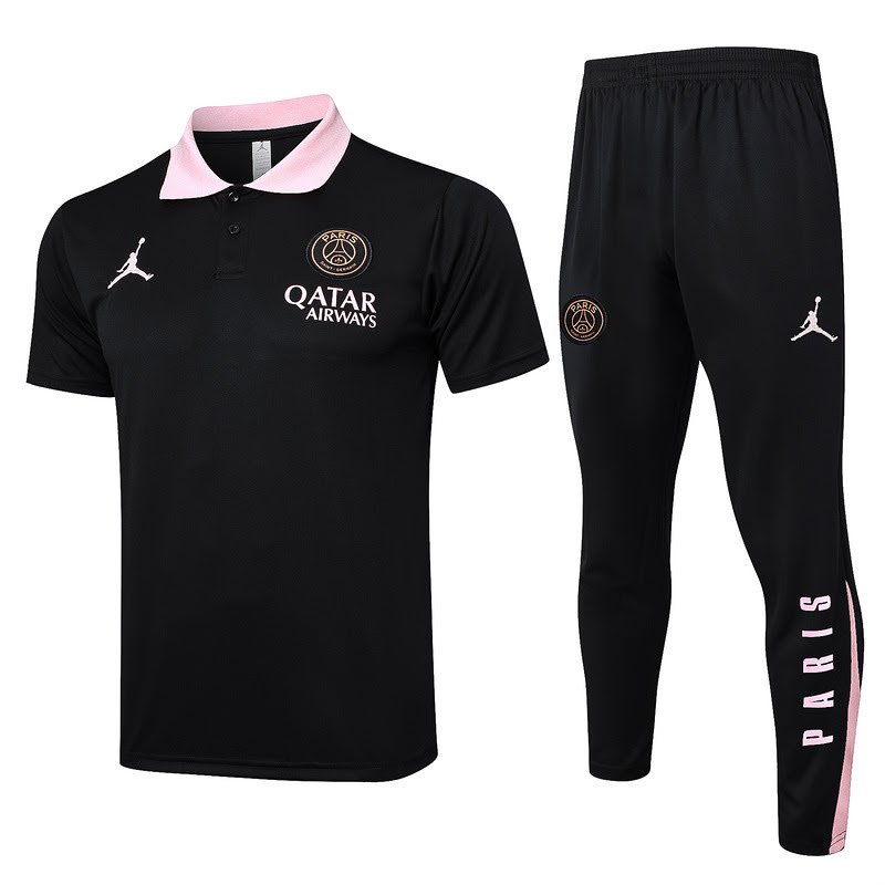 C1141 2425 Polo PSG black kit S-XXL