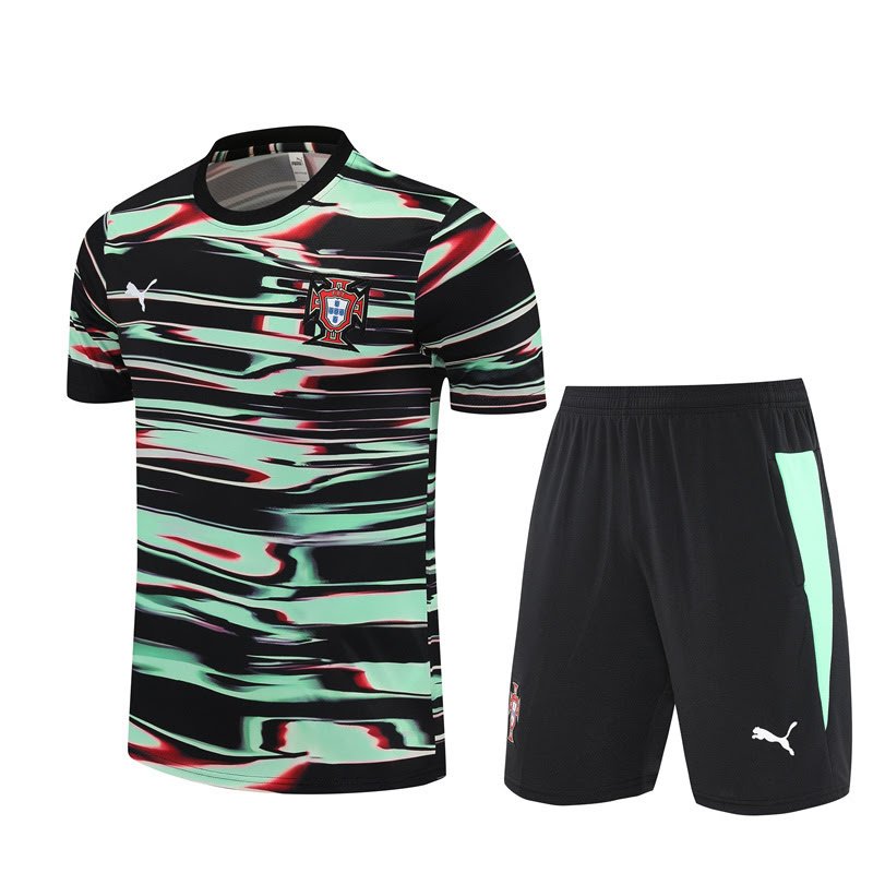 2425 Portugal green black short kit S-XXL
