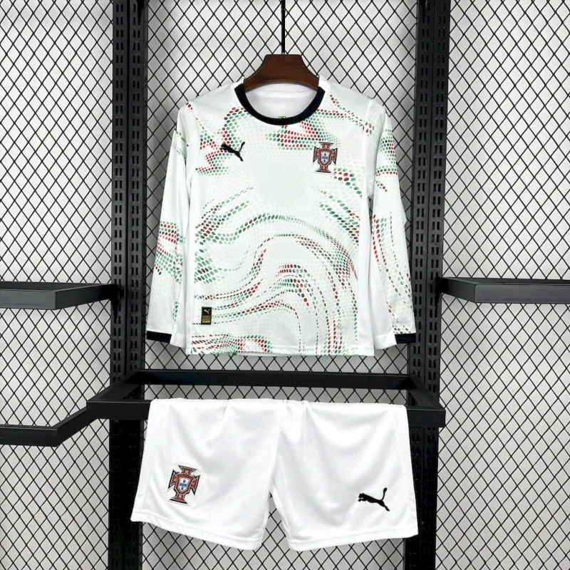 25/26 kids Portugal away long sleeve size 16-28