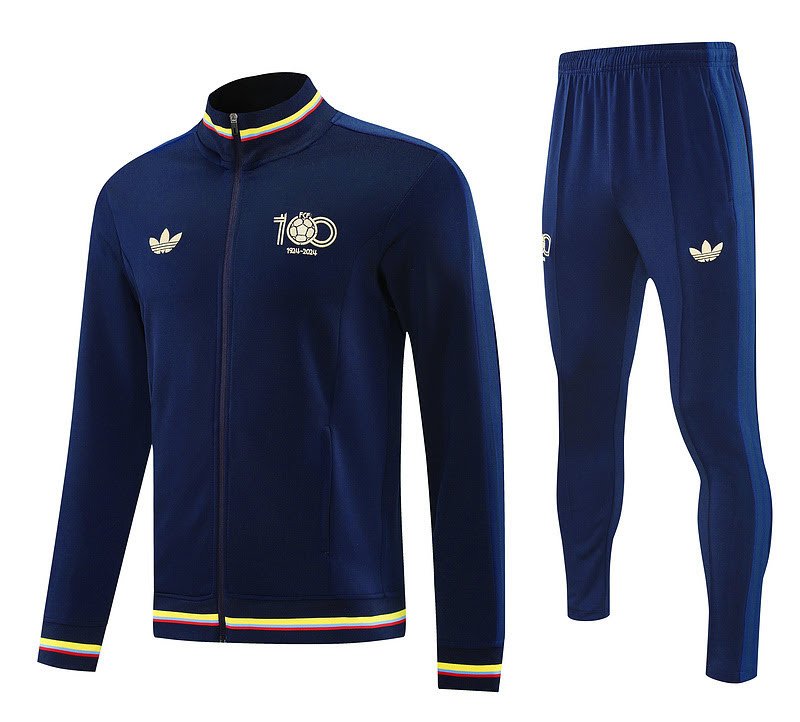 2526 Colombia  long zipper 100 anniversary deep blue kit S-XXL