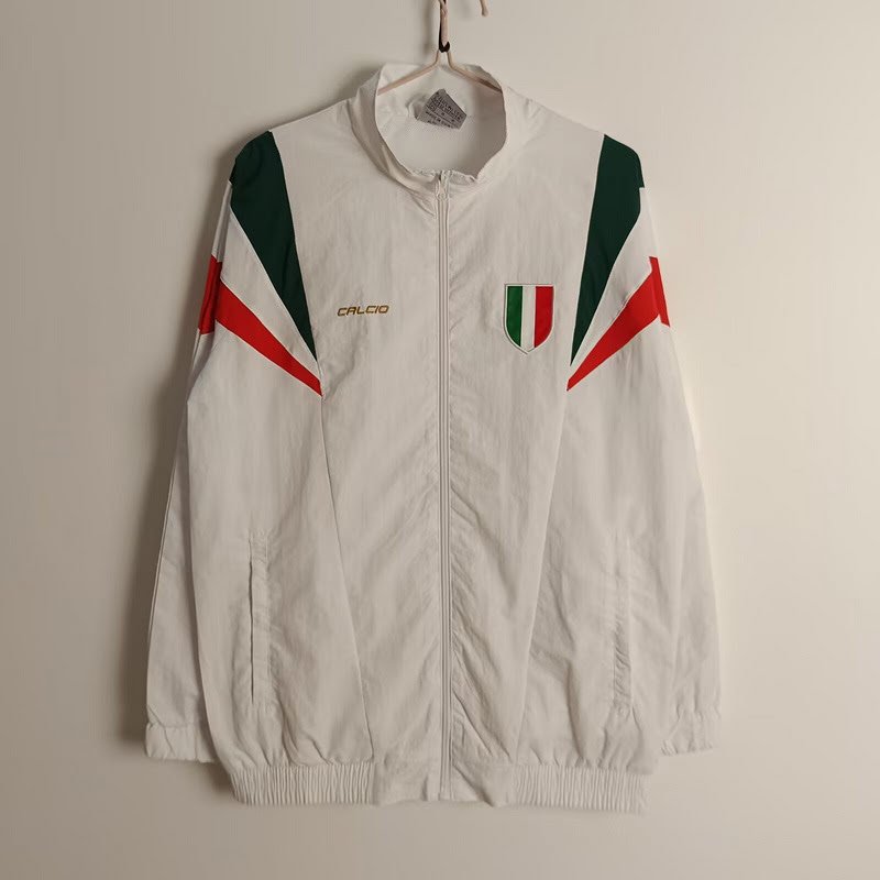 Italy retro white windbreaker S-XXL