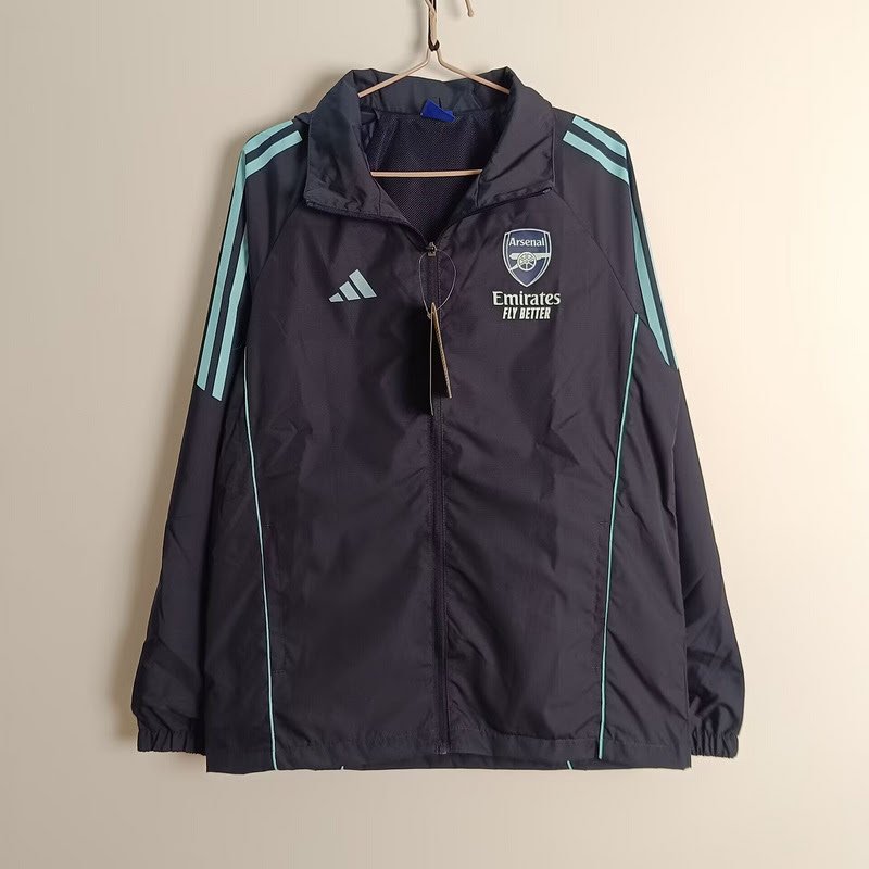 2526 Arsenal black windbreaker S-XXL1