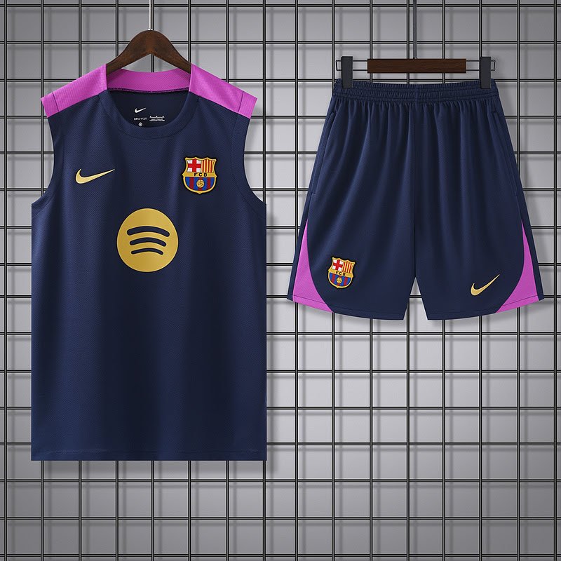 2526 Barcelona blue pink kit vest S-2XL
